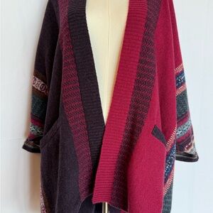 Purple and Pink Blanket Coat